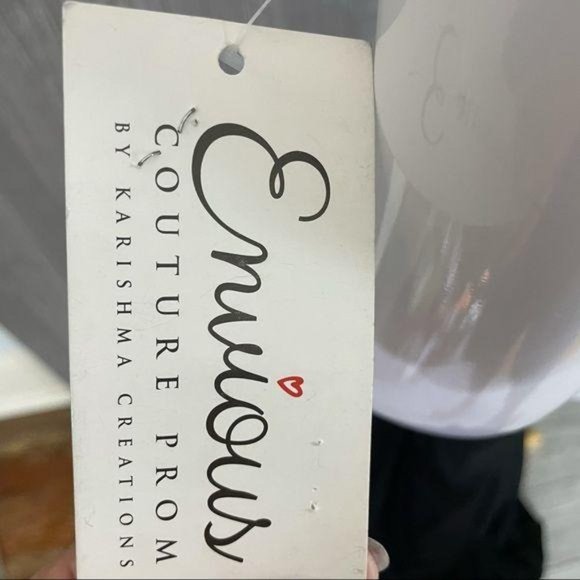 Nwt envious couture beaded rhinestone dress / gown prom formal sleeveless dress - Picture 10 of 16